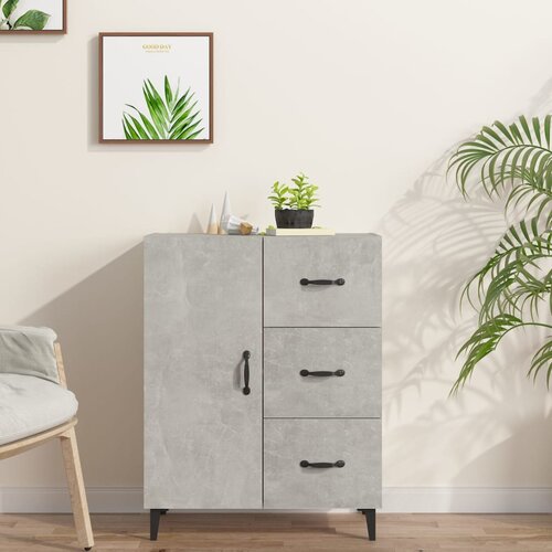 The Living Store Komoda betonsko siva 69,5x34x90 cm inženirski les - Komoda, (21663332) Slike