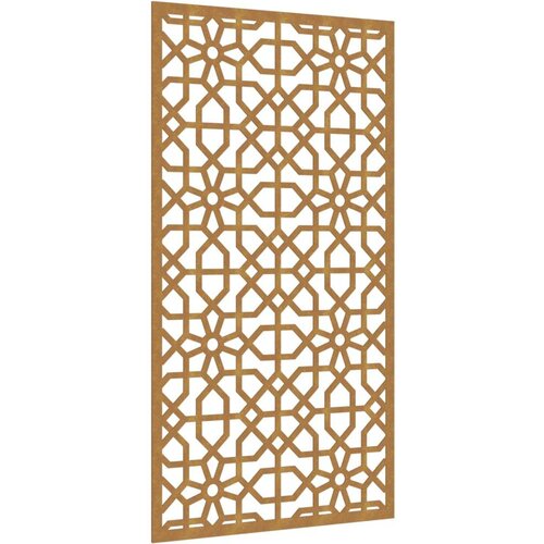 VidaXL Vrtni zidni ukras 105 x 55 cm čelik COR-TEN s maurskim uzorkom Slike