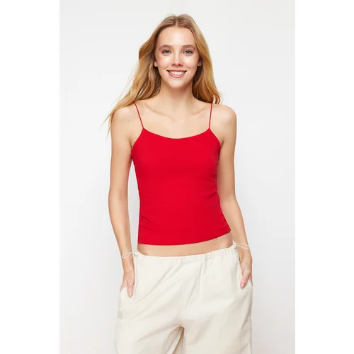 Trendyol Red Strap Regular Flexible Knitted Undershirt