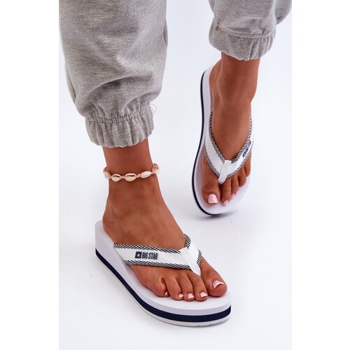 Big Star Women&amp;#039;s Wedge Flip-Flops White Slike