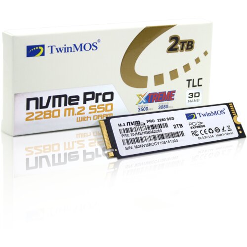 TwinMOS M.2 nvme 2TB 3500MBs/3080MBs NVMEHGBM2280 ssd hard disk Slike