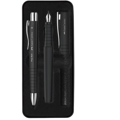  GARNITURA OLOVKA KEMIJSKA PLUS NALIVPERO POLY U MET.KUT. FABER CASTELL 241050 CRNA Cene
