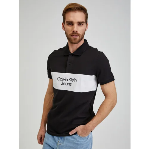 Calvin Klein Jeans Polo majica Črna