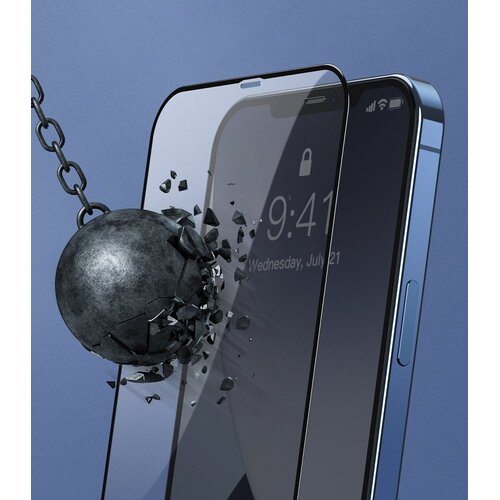 Baseus 2x Kaljeno staklo na cijelom ekranu 0,25 mm s okvirom za iPhone 12 mini Slike