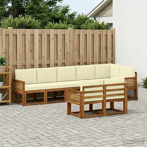  Set vanjskih sofa 8 kom. Prirodna i krem Poliester Cijene