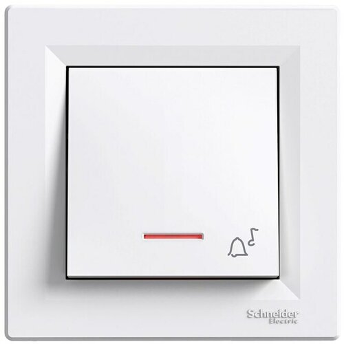 Schneider Electric Asfora, 1P taster 10A zvono, lokator, beli ( eph1700321 ) Slike