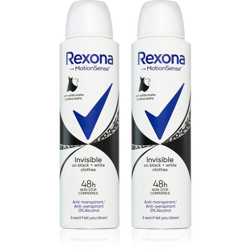 Rexona Invisible on Black + White Clothes Antiperspirant ekonomično pakiranje Slike