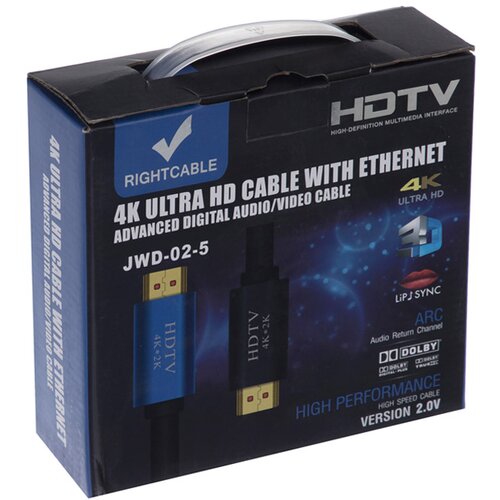 Kabel HDMI na HDMI 4K UHD JWD-02 v2.0 15m crni Cene