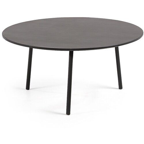 Kave Home Črna klubska mizica La Forma Ulrich, ⌀ 70 cm Cene