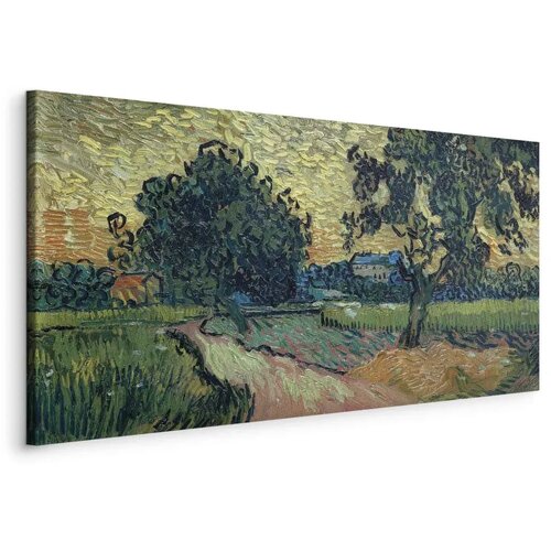  Slika - Vincent Van Gogh &ndash; Landscape with the Chateau of Auvers at Sunset 60x30 Na talijanskom platnu Cijene