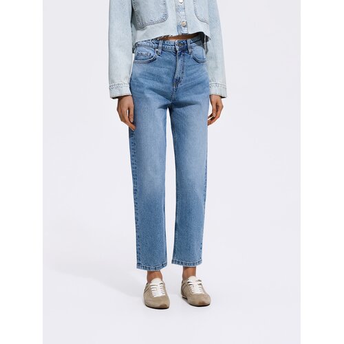 Reserved Mom fit slim traperice - plava Cene