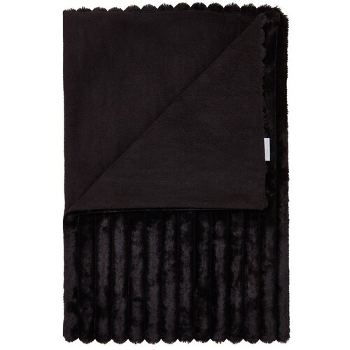 Catherine Lansfield Crna deka od mikropli&amp;scaron;a 130x170 cm Cosy Ribbed &amp;ndash; Slike