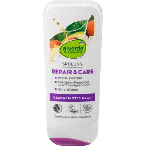 Alverde Naturkosmetik regenerator za o&amp;scaron;tećenu i lomljivu kosu sa organskim avokadom i shea puterom 200 ml Slike