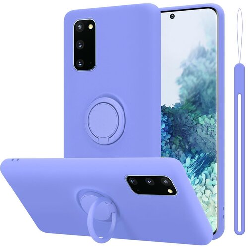 Cadorabo Ohišje, združljiv s Samsungom v tekoči lahki vijolični barvi - zaščitni pokrov iz fleksibilnega silikona TPU z obročem, (20589906) Cene
