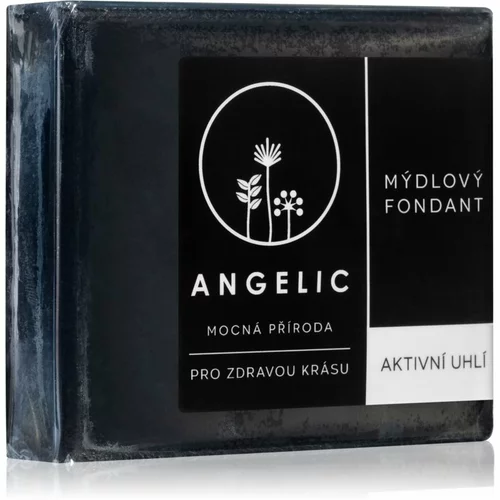 Angelic Soap fondant Active Charcoal razstrupljevalno milo 105 g