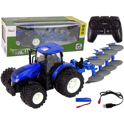 Traktor na daljinsko upravljanje 1:24 Plug 2 - plavi Cijene