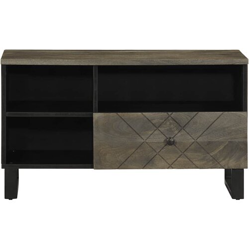  ormarić crni 80x33x46 cm od masivnog drva manga Slike