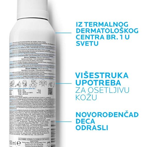 La Roche Posay Thermal Spring Water termalna voda v pr&amp;scaron;ilu za pomiritev razdražene kože 150 ml unisex Slike