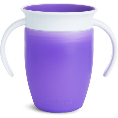 Munchkin Miracle 360° šalica za učenje pijenja s ručkama Purple 6 m+ 207 ml Cene