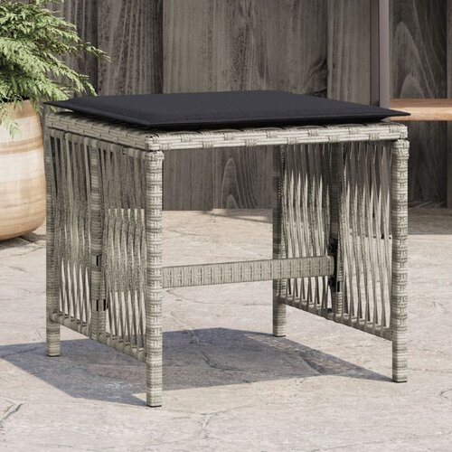 vidaXL Vrtni taburei s jastucima 4 kom 41x41x36 cm od poliratana Cijene