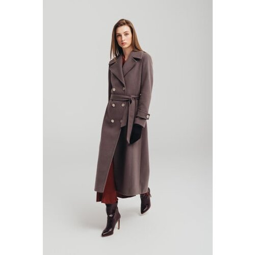 Legendww dugi zenski kaput sa pojasom i duplim kopcanjem Cene