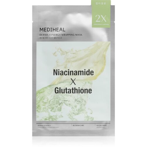 Mediheal Derma Synergy Blemish Care Wrapping Mask revitalizacijska maska iz platna za poenotenje tona kože 25 ml Slike