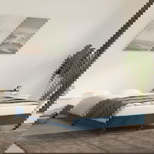 VidaXL Okvir za krevet tamnoplavi 120 x 200 cm bar&amp;scaron;unasti Slike