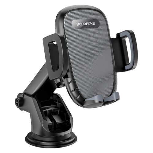 Borofone Univerzalni auto držač nosač za mobitel BH53 Windy center console car black grey Slike