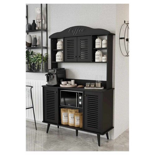Hanah home ormar za kafe kutak Avior 120, 120 cm, crni Cene