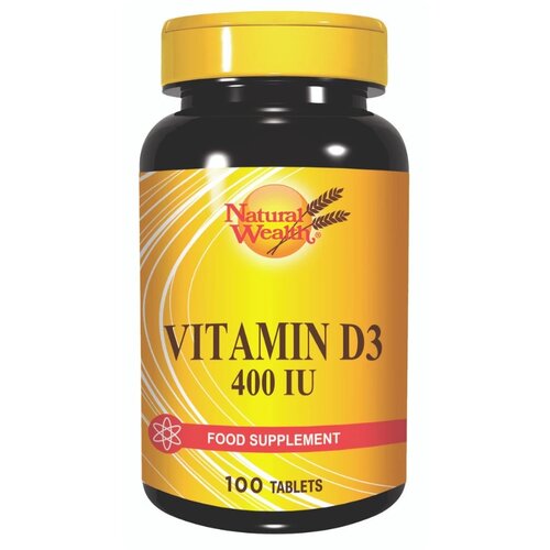 Natural Wealth vitamin D3 400 iu tablete 100/1 Slike