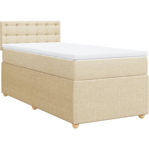 Maison Chic Box spring postelja - Vzmetna postelja z vzmetnico krem 90x200 cm blago SL11244, (21884189) Cene