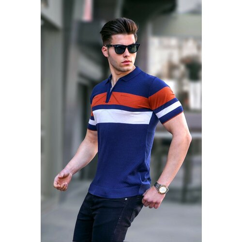 Madmext Polo T-shirt - Dark blue - Regular fit Slike