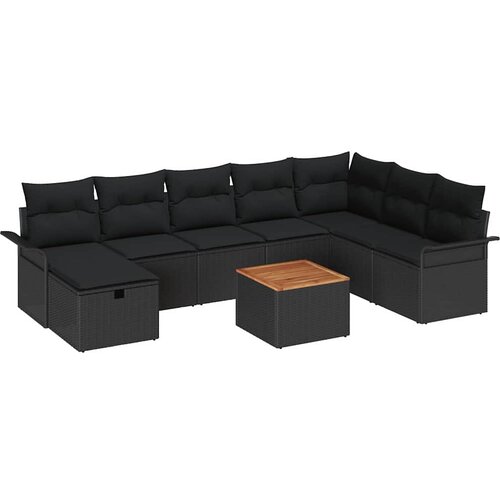  Sjedeća garnitura za vrt 9 kom. poliratan 297,5 x 187,5 x 85 cm Slike