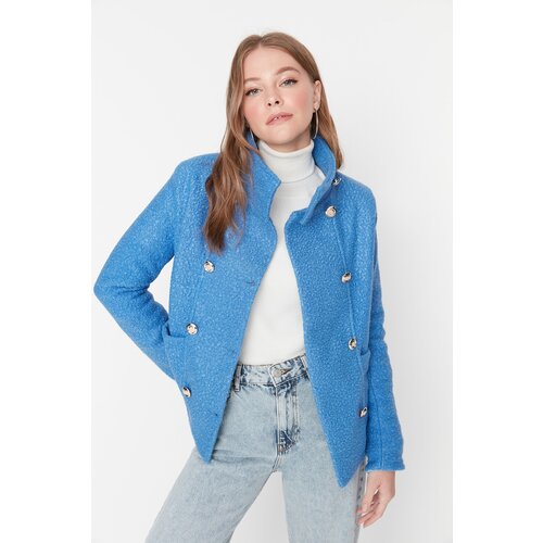 Trendyol Coat - Blue - Double-breasted Slike