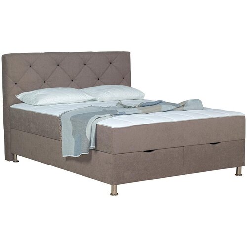 Modern Living Postelja Z Vzmetnico Black Diamant, Rjava, 160x200 Slike