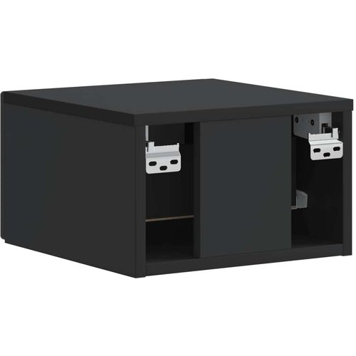  Noćni ormarić za montažu na zid 2 pcs Crna 34 5 x 33 x 20 cm Slike