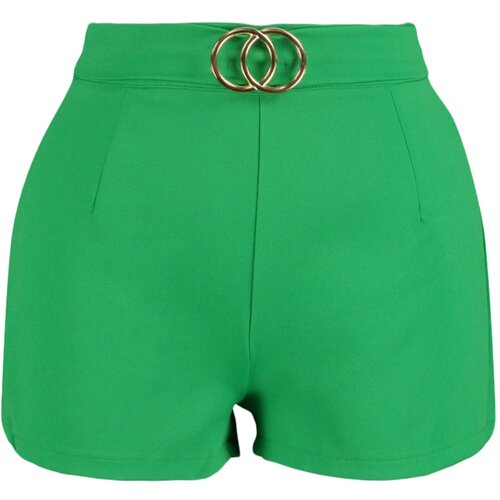 Trendyol Shorts - Green - High Waist Cene