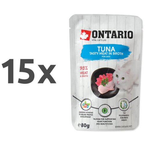 Ontario Cat - tuna in pi&scaron;čanec v juhi - 80 g 15 x 80 g Cene