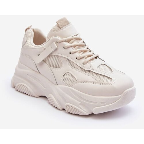 Kesi Women's sneakers on a massive platform beige Agnenia Slike