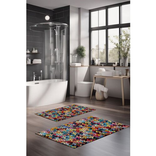  CT-5081 multicolor bathmat set (2 pieces) Cene