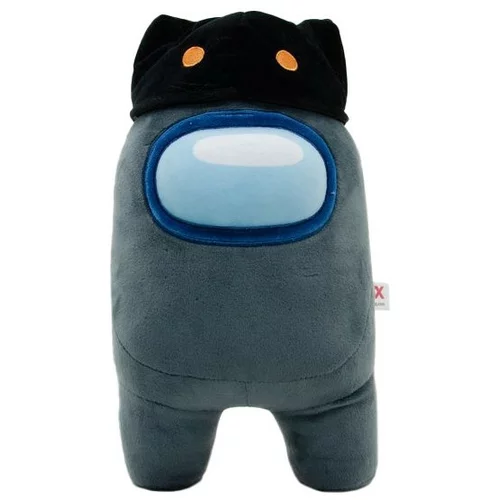 Yume Toys Among Us Official 12" Plush with accessory black with Cat head hat, (10918)