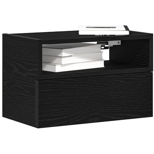 VidaXL Stenska nočna omarica črna 45x26x28,5 cm Slike
