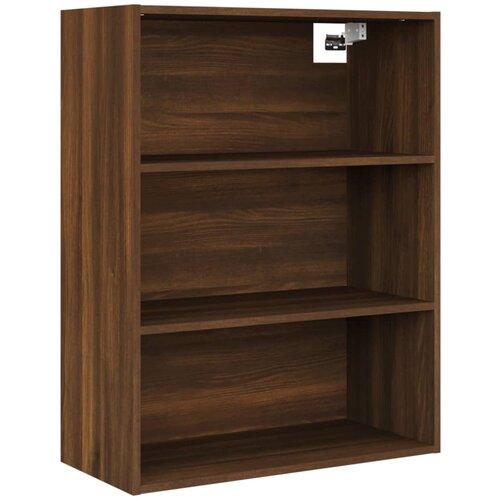 Maison Chic Viseča Stenska omarica - Zidna omarica rjavi hrast 69,5x32,5x90 cm iu391, (22062813) Slike