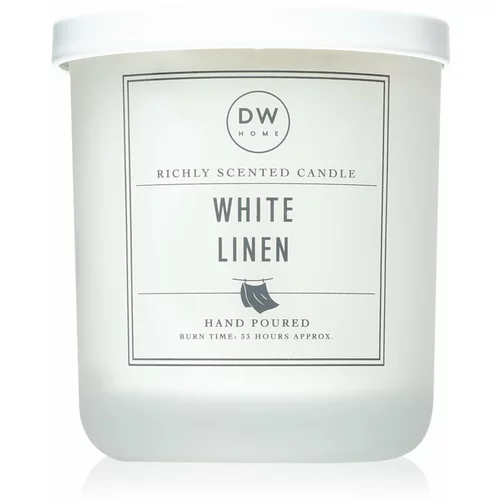 DW Home Signature White Linen dišeča sveča 264 g