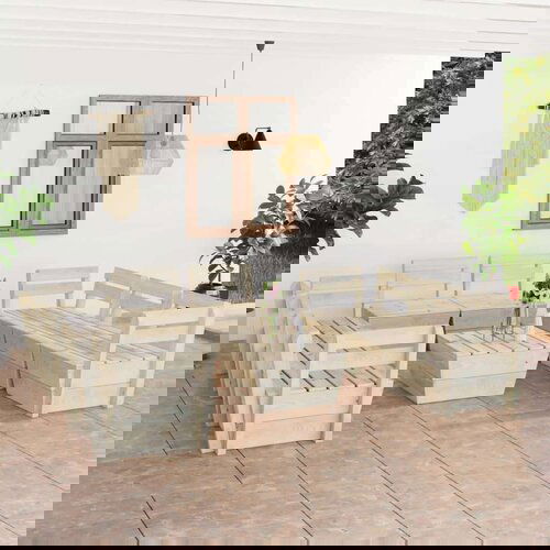  9-dijelna vrtna garnitura od paleta od impregnirane smrekovine Cijene