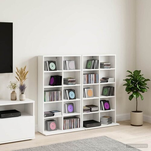 Cd ormar 2 kom. Bijela 65 x 23,5 x 97,5 cm Konstruirano drvo Cene