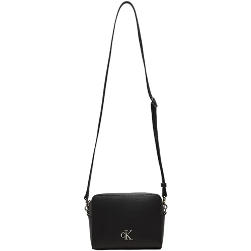 Calvin Klein Jeans Torbe MINIMAL MONOGRAM CAMERA BAG K60K612719 Črna