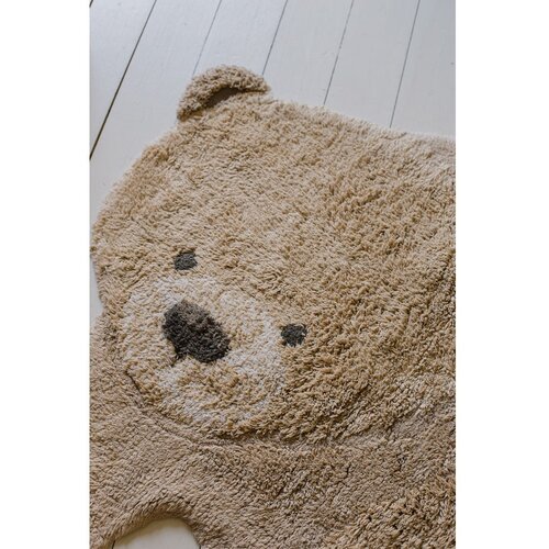 Lorena Canals Bež periv/ručno rađen pamučan dječji tepih 120x122 cm Bear &amp;ndash; Slike
