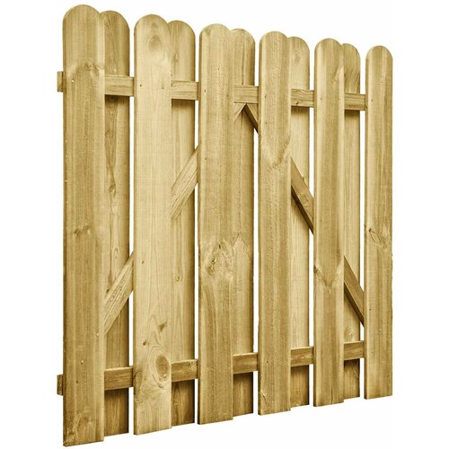 VidaXL Vrtna vrata 100 x 100 cm Trdna borovina Zelena, (5000301317) Slike