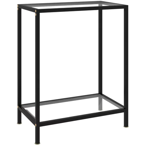  Konzolni stol prozirni 60 x 35 x 75 cm od kaljenog stakla